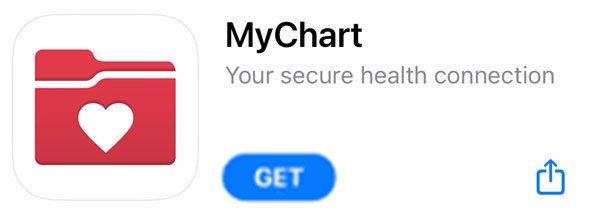 Image showing the MyChart App Icon in App Store