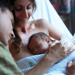 Parents with new born baby